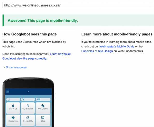 Mobile Friendly screen shot for Waverly Digital Solutions